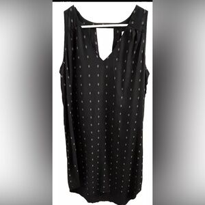 Old Navy Medium Shift Dress Asymmetrical Shift Dress Black/Gold NWT
